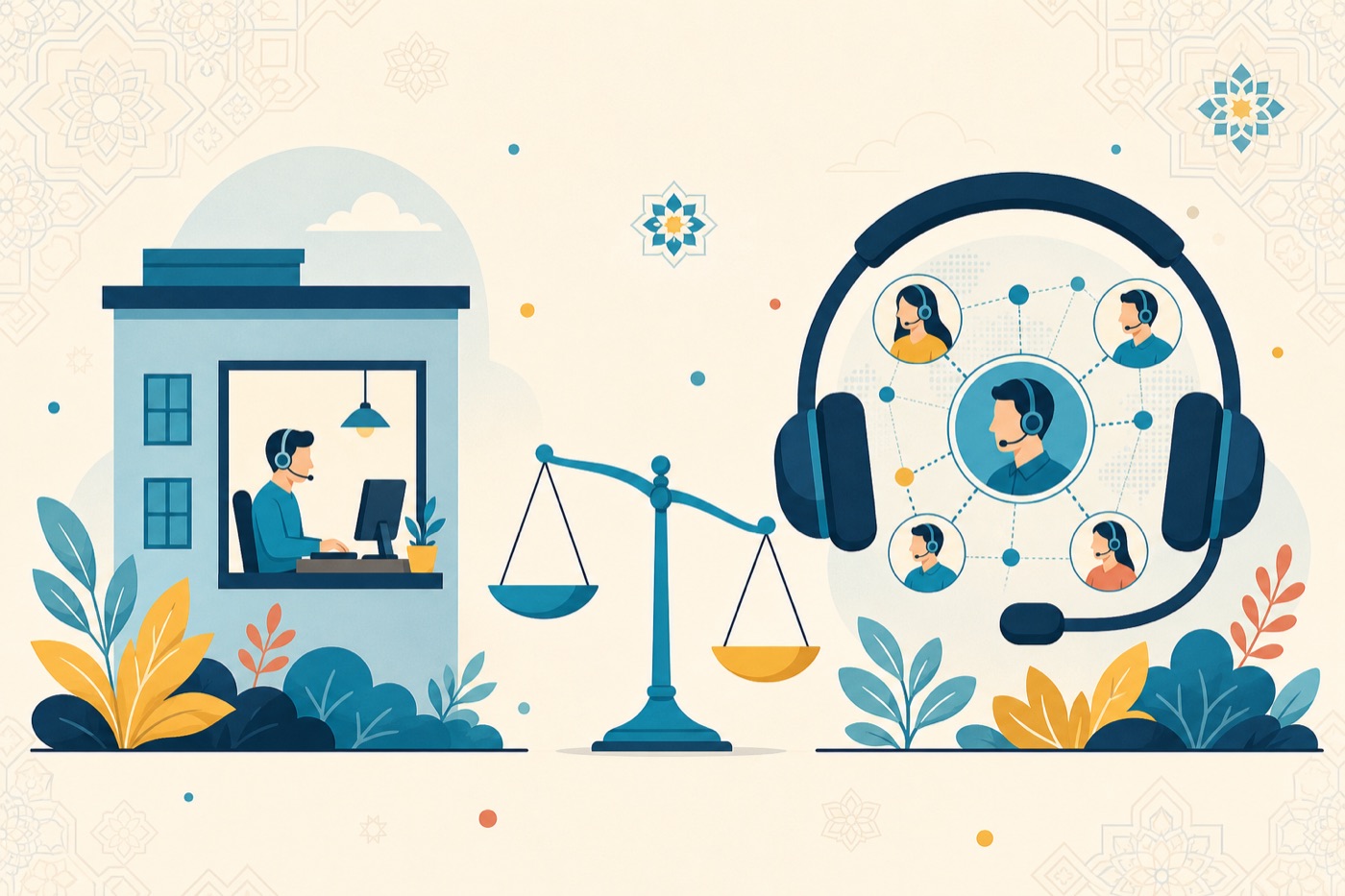 برونسپاری مرکز تماس یا استخدام اپراتور داخلی؟